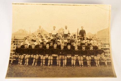 1930s 10x8'' Gelatin Silver Photo - High School or College Football Team V28