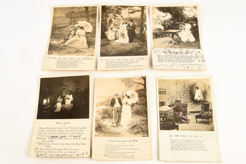 Lot of 6 Early 1900s Bamforth & Co RPPC Postcards 3⅜x5⅜" Antique V27