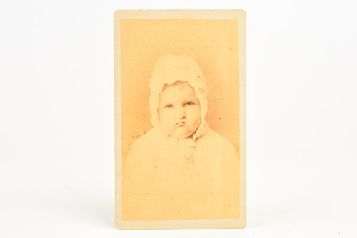 1860s CDV Carte-de-visite Albumen Photo - Grumpy Victorian Baby V24