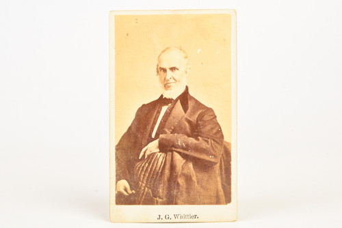 1860s CDV Carte-de-visite Photo - J.G. Whittier American Poet Abolitionist V24