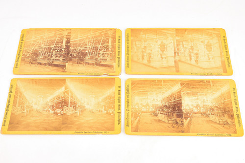 1874 Stereoview Photo 7x4" - Franklin Institute Exhibition in Philadelphia V22