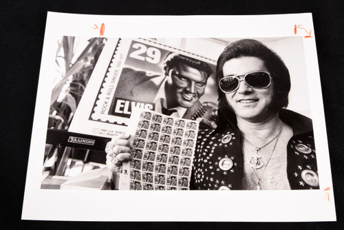 1993 Press Photo 10x8" - Commemorative Elvis Presley Stamps Realeased V29