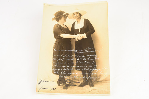 1920s Photo 7x10" - Devora Nadworney with Singing Teacher and Inscription V29