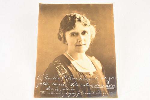 1920s Photo 7½x9¼" - Portrait of Singing Teacher w Handwritten Inscription V28