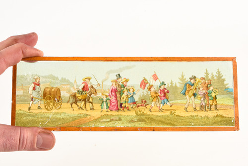 Late 1800s Magic Lantern Slide - 9⅜x3⅛" - Victorian German Countryside Scene V24