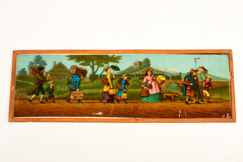Late 1800s Magic Lantern Slide - 9⅜x3⅛" - Victorian European Story Character V23