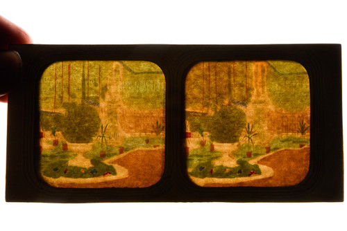 Crystal Palace in London - 1860s French Tissue Stereo View Card - 6¾x3¼" V25