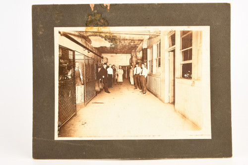 Early 1900s Silver Gelatin Print 9x7'' - Poultry House Interor Corridor V25