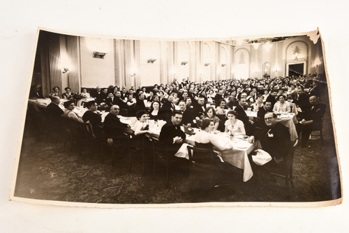 1930s Silver Gelatin Print 11½x7¼'' - Banquet or Formal Dinner in Ballroom V23