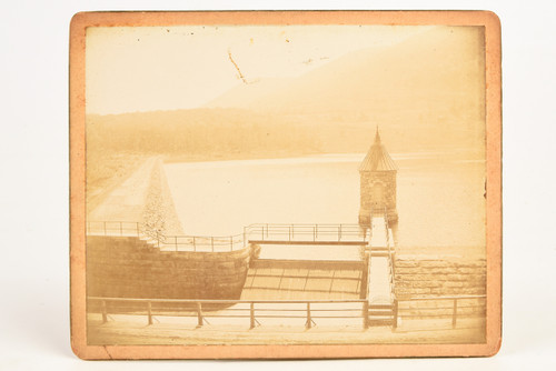 Late 1800s Mounted Albumen Print 5¼x4¼'' - Altoona PA Impounding Dam V20