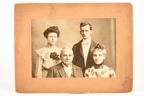 Early 1900s Gelatin Silver Print 8x6'' - Family Studio Portrait Victorian V23