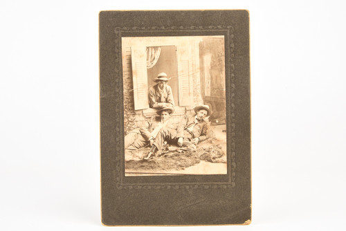 1890s Mounted Albumen Print 4¼x6'' - Studio Portrait of 3 Gentleman V20