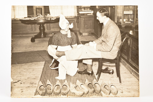 1930s Mounted Silver Gelatin Print 9x6½'' - Traditional Dutch Clog Fitting V22