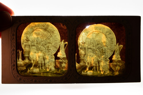 Sir Roger de Coverley - 1860s French Tissue Stereo View Card - 6¾x3¼" V23