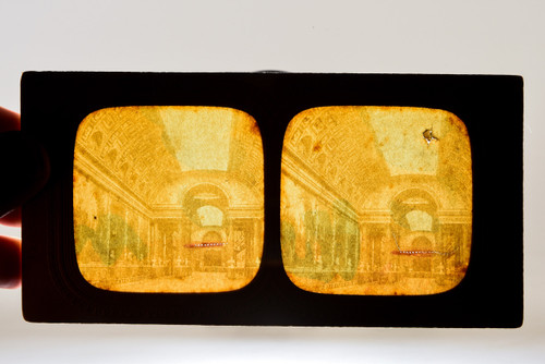 Gallery of Battles Versailles - 1860s French Tissue Stereo View Card - 7x3½" V29