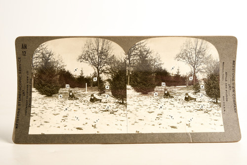 Keystone Stereoview Photo - AN12 Zeta Unit - The Last Snowfall (1) V25