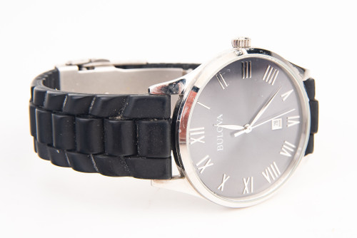 Bulova Classic 96B261 Stainless Steel 3-Hand Quartz Men's Watch V27