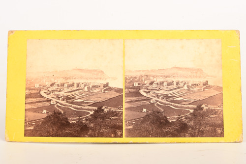 1862 Stereoview Photo 6⅞x3¼'' - South Cliff Scarborough North Yorkshire V21