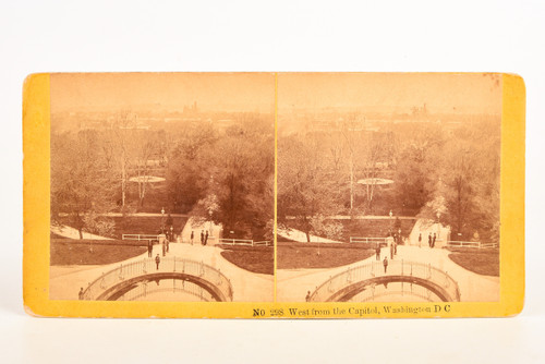 1870s Kilburn Stereoview Photo 6¾x3¼ - West From the Capitol, Washington DC V27