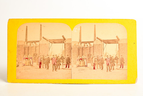 1865 Stereoview Photo 6¾x3⅜'' - Lincoln Assassination Conspirators Execution V29