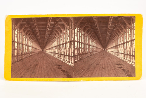 1890s E. & H.T. Anthony & Co Stereoview Photo Suspension Bridge Carriage Way V25