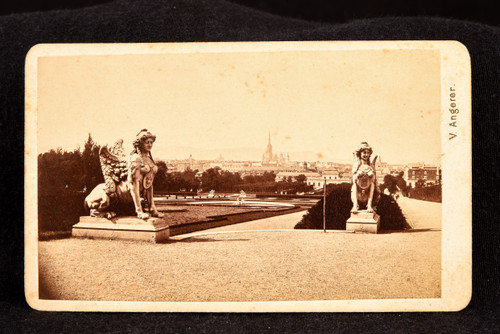 1870 CDV Carte-de-visite Photo 4⅛x2½ Vienna From Gardens of Belvedere Palace V26