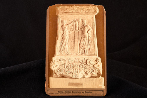 1880s Cabinet Card 4¼x6½ Photo Grave Stele Royal Antique Collection Dresden V21
