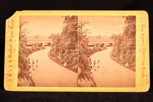 Mammoth Stereoview Bridge F Prospect Park Brooklyn by E. & H.T. Anthony1870s V24