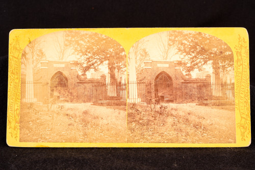 Mount Vernon George Washington Tomb Stereoview Photo Card Virginia 1870s V28