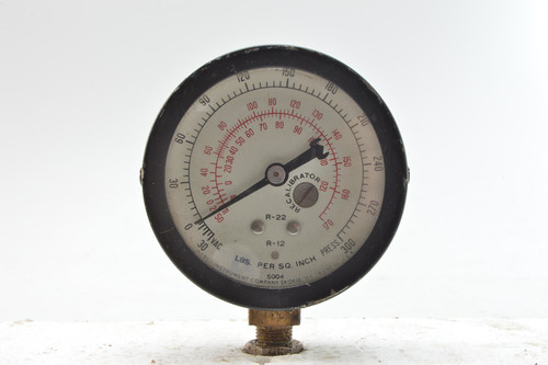 Marsh Instrument Company 5004 Pressure Gauge Dial R-22 & R-12 300 PSI V27