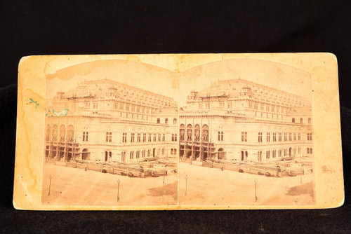 Vienna State Opera Austria Stereoview Photo Card By J.C. Teubler Wien V21