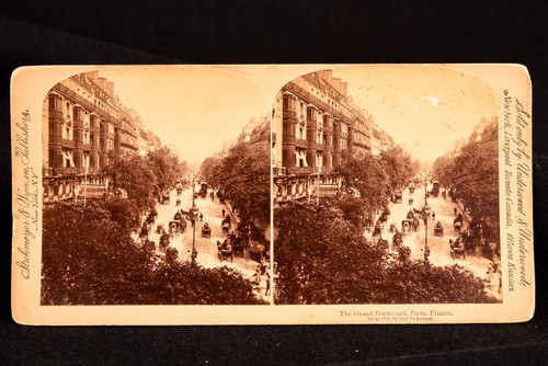 Stereoview The Grand Boulevard Paris France 1894 Bert Underwood Photo V23