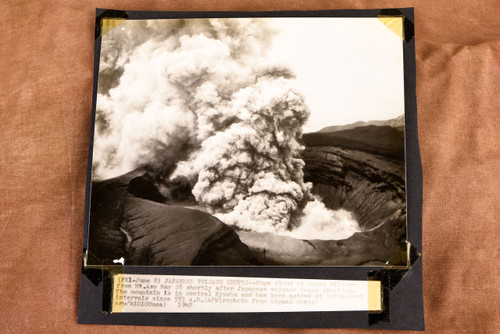 Japanese Volcano Eruption Mt Aso Kyushu 1947 AP Wire Photo Natural Disaster V37