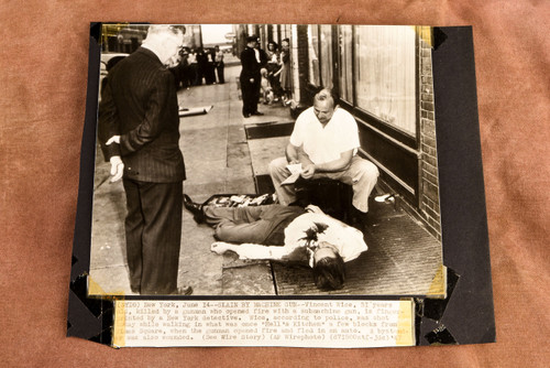 1947 Vincent Wice Slain by Machine Gun NYC AP Wire Photo V39