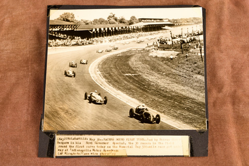 1947 Indianapolis Speedway 500 Race Start Cliff Bergere AP Wire Photo V39