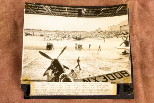 Cleveland National Air Races Thompson Trophy AP Wire Photo 1947 V35