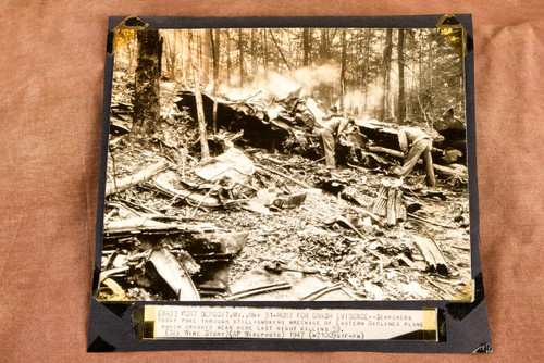 1947 AP Wire Photo Eastern Air Lines Crash Wreckage Search Port Deposit MD V35