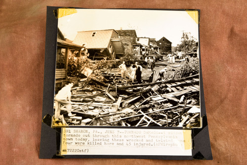Sharon Pennsylvania Tornado Damage After Deadly Storm 1947 AP Wire Photo V32