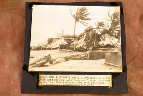 1947 AP Wire Photo West Palm Beach Florida Hurricane Damage After Storm V30