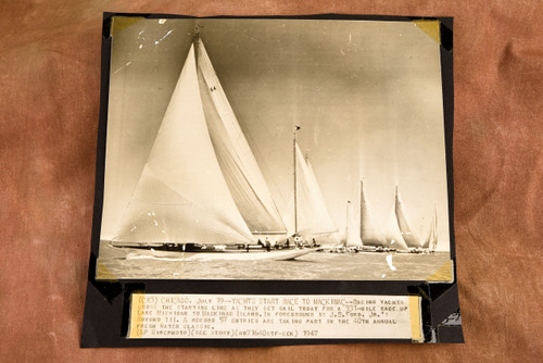 Chicago to Mackinac Yacht Race J.B. Ford Royono III 1947 AP Wire Photo V30