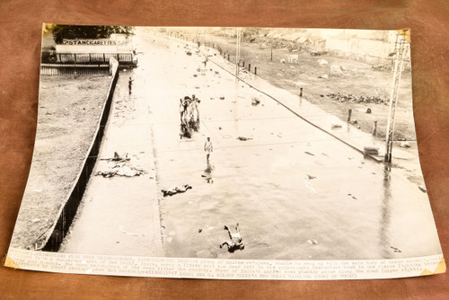 India Partition Refugees New Delhi 14¾x10½ Max Desfor 1947 AP Wire Photo V36