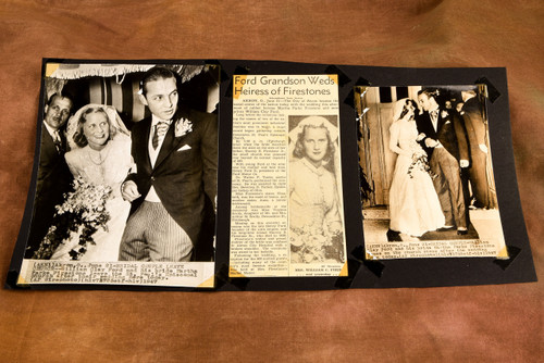 Ford Firestone Wedding William Clay Ford 3 Images 1947 AP Wire Photo Lot V37