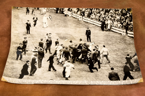Cookie Lavagetto World Series Celebration 15½×10½ 1947 AP Wire Photo V35