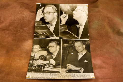 Elliott Roosevelt Senate Testimony Smoking 9⅜×15¾" 1947 AP Wire Photo V39