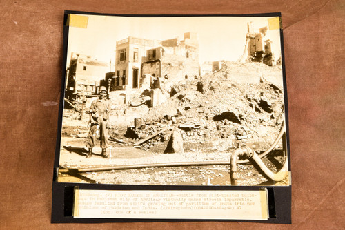 Amritsar India Partition Riot Damage Rubble 8⅜×8 1947 AP Wire Photo V34