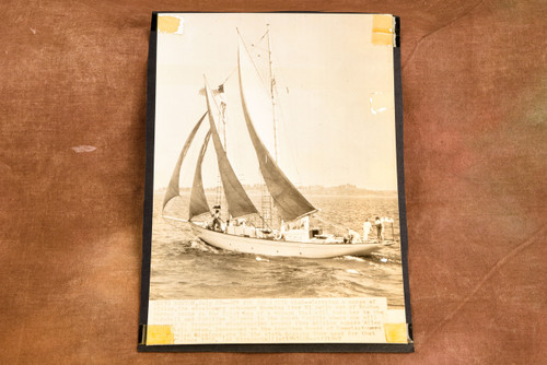 Morning Star VI Mission Schooner Boston 6⅝x9 1947 AP Wire Photo V38