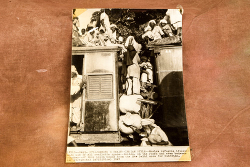 New Delhi India to Pakistan Muslim Refugee Train 6¼×9 1947 AP Wire Photo V33