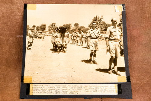British Soldiers Funeral Jerusalem Palestine 8¼x7¾ 1947 AP Wire Photo V33