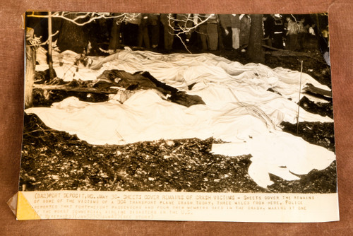 Port Deposit MD DC-4 Plane Fatal Crash Victims 9x6¼ 1947 AP Wire Photo V32