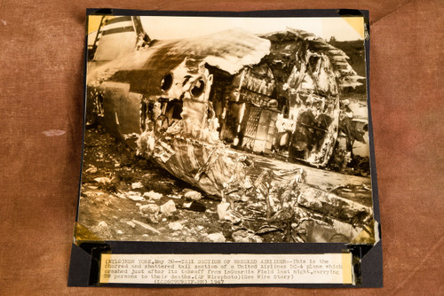 United Airlines DC-4 Crash Wreckage No Survivors 8x7¾ 1947 AP Wire Photo V38